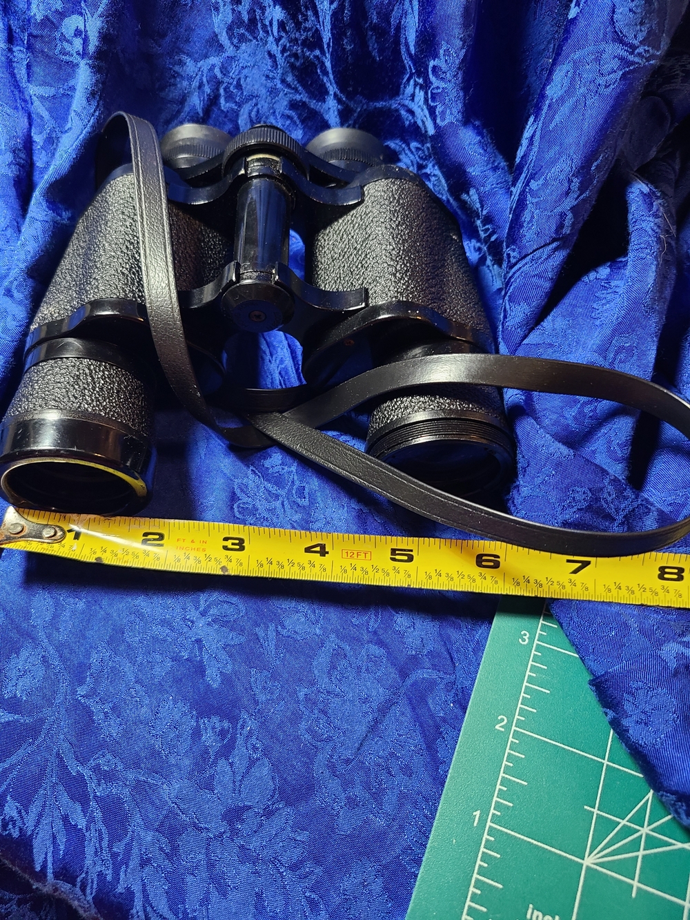 Vintage Black Textured Binoculars with Neck Strap - Picture 3 of 3